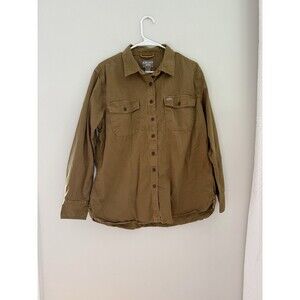 Ariat Rebar Washed Twill Long Sleeve Work Shirt Women’s XLarge Brown Gorpcore